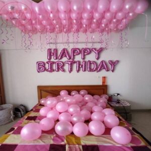 Baby pink balloon Birthday Room Decor