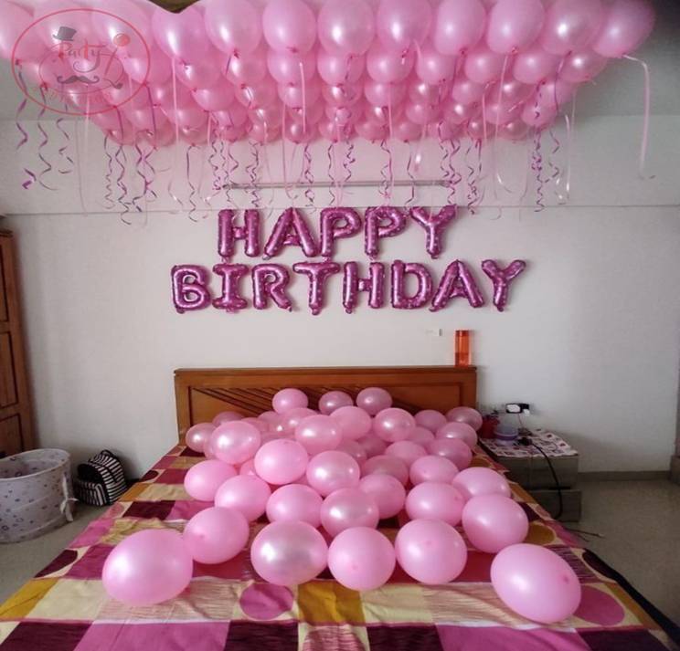 Baby pink balloon Birthday Room Decor