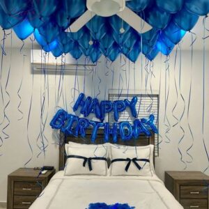 Dreamy Blue Balloon Birthday Room Decor