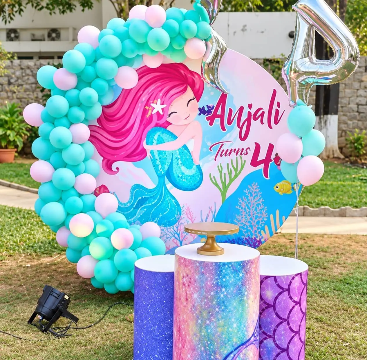 Mermaid Theme Pastel Balloon Decor