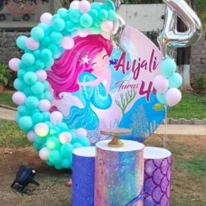 Mermaid Theme Pastel Balloon Decor