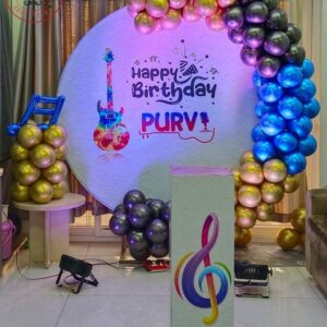 GUITAR THEME BALLOON RING DECOR