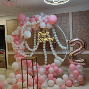 Hints of pink with white  Pearl ring décor