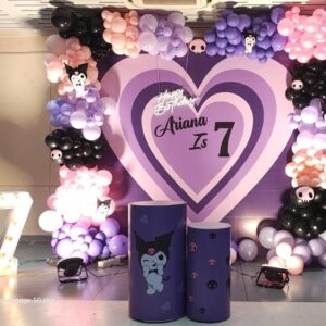 Purple Fantasy Kuromi Birthday Balloon Decor