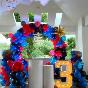 SPIDERMAN THEME BALLOON RING DECOR