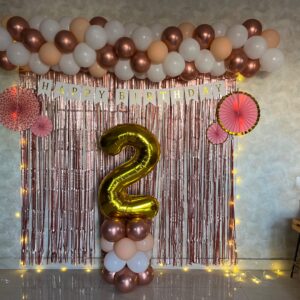 Pastel Orange Birthday Decor