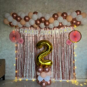 Pastel Orange Birthday Decor