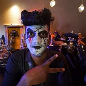 Dark Horror Clown Face Painting Design