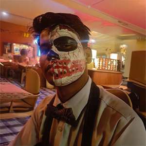 Bloody Skull Horror Face Painting