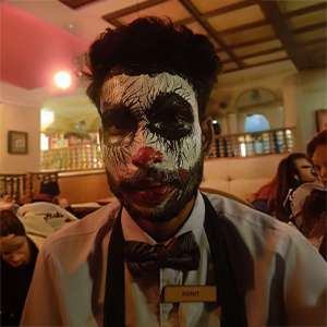 Evil Smudge Clown Face Painting