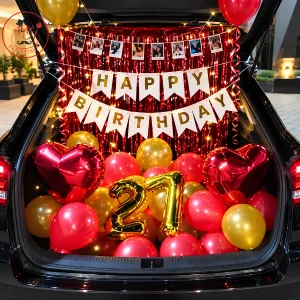 Birthday Red & Gold Heart Trunk Surprise
