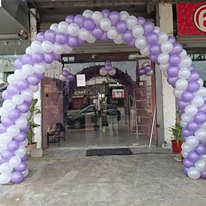 Lavender & White Grand Entrance Balloon Arch Decoration