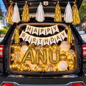 Gold Tassel & Black Luxury Birthday Boot Theme