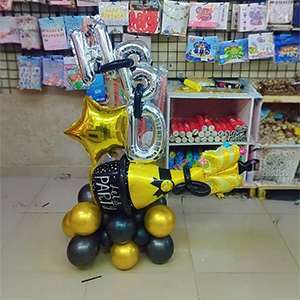 Helium Balloon  Cluster Stand Setup
