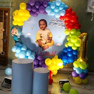 Rainbow Balloon Ring Birthday Decoration