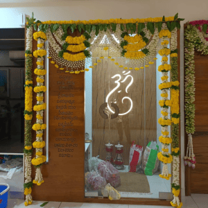 Grand Marigold Curtain Entrance Decoration