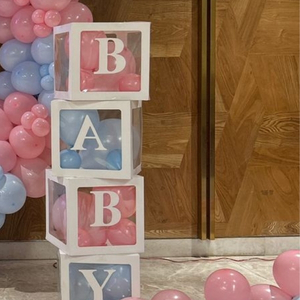 Baby Shower Decoration Kit with Oh Baby Neon Sign and Balloon Arch.