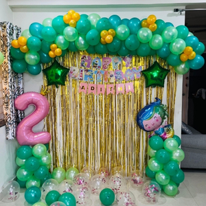 Green and Gold Mermaid Birthday Decoration