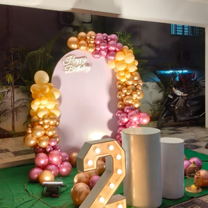 Elegant Rose Gold and Pink Balloon Arch Birthday Kit