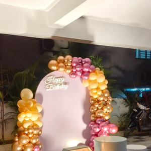 Elegant Rose Gold and Pink Balloon Arch Birthday Kit