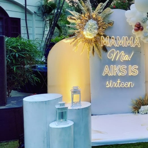 Dreamy White and Rose Gold Arch Decor