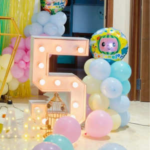 Pastel Rainbow Cocomelon Theme Balloon Arch Decoration