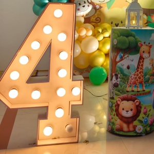 Jungle Safari Theme Birthday Balloon Arch