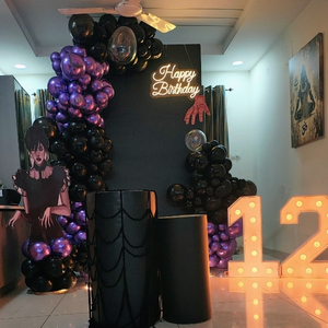 Gothic Purple and Black Birthday Theme Decor