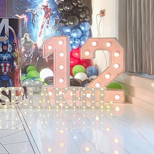 Avengers and Cricket Theme Multi-Balloon Birthday Decoration