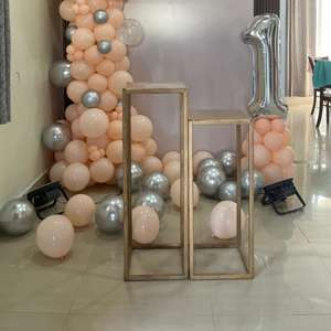 Classic Peach Balloon Arch Celebration Setup