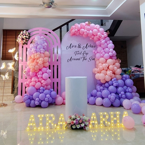 First Trip Around The Sun Pink and Purple Birthday Decoration