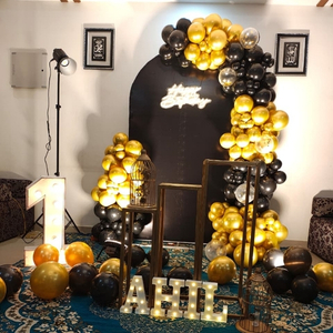 Elegant Black and Gold DIY Birthday Decoration