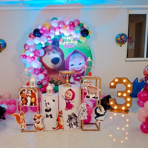 Masha Cartoon Theme Balloon Arch Birthday Decoration
