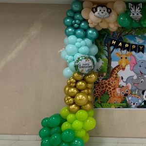 Jungle Adventure Kids Birthday Balloon Arch Decoration