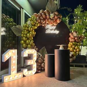 Rose Gold Balloon Garland Arch DIY Kit” matching rose gold/green tones