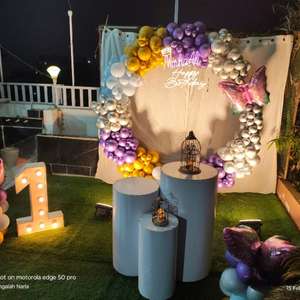 Butterfly Glow Birthday Backdrop