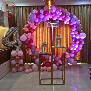 Glam Pink Purple Ring Birthday Decoration