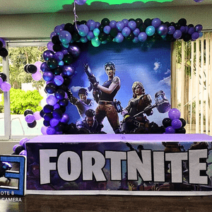 Fortnite Theme Birthday Party Decoration Setup