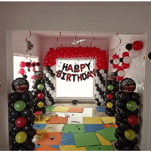 Car Racing Theme Birthday Decoration Setup