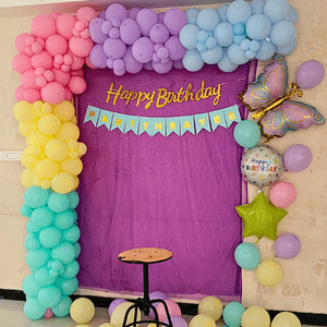 Pastel Rainbow Birthday Decoration Kit