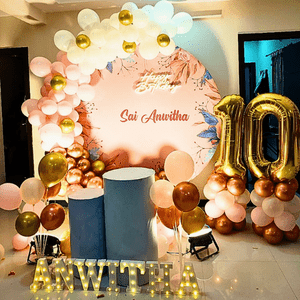 Rose Gold 10th Birthday Decoration Kit