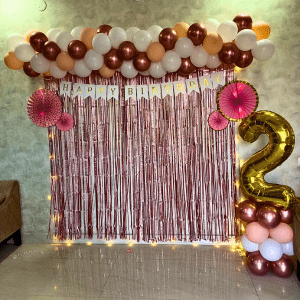 Rose Gold Shimmer Birthday Backdrop