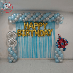 Simple Elegant Blue Birthday Decoration