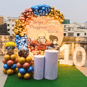 Naruto Anime Theme 10th Birthday Balloon Ring Decoration Set