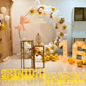 Luxury Floral Butterfly Sweet 16 Birthday Decoration Set