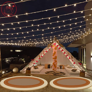 Romantic Starry Canopy Dinner Decoration