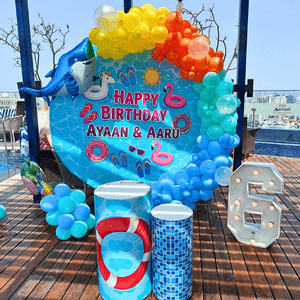 Ocean Adventure Twin Birthday Balloon Decoration Set