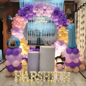 Pastel Princess 1st Birthday Balloon Ring Decoration Set