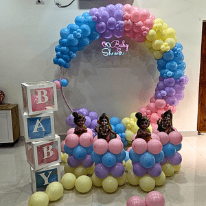 Pastel Baby Shower Balloon Ring Decoration Set