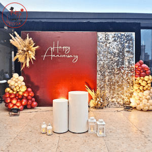 Romantic Anniversary Balloon Backdrop